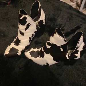 Steve Madden Cow Print Booties